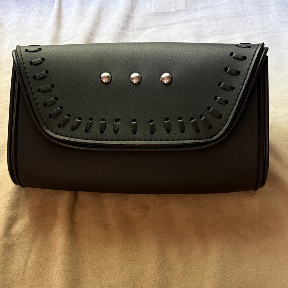 Black Women's Clutch with Stud Detail